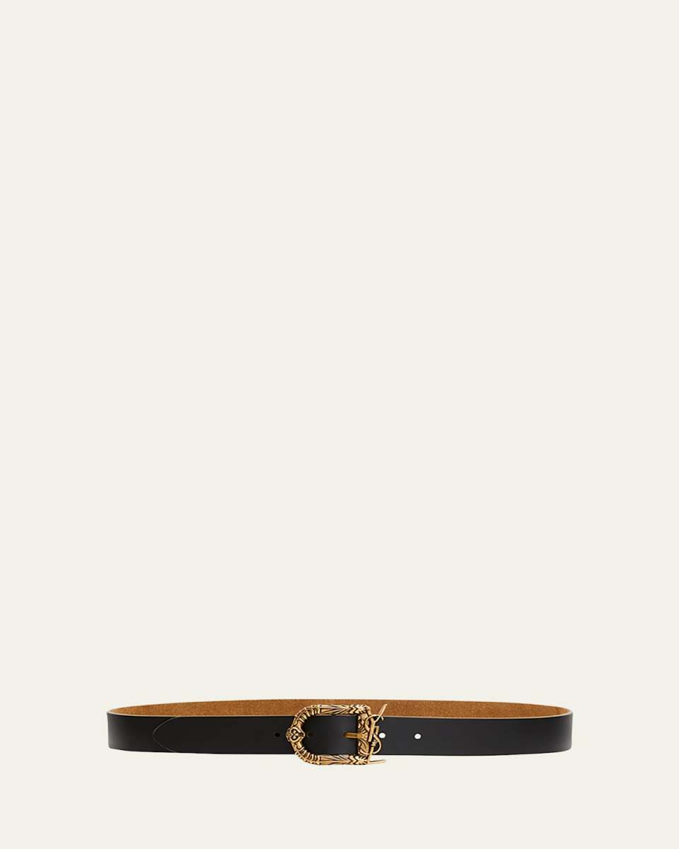 Celtic YSL Monogram Leather Belt